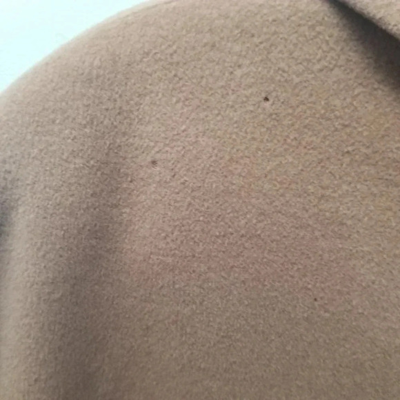 Vintage Aquascutum Wool Tan Pea Coat  Oversized - Picture 6 of 15